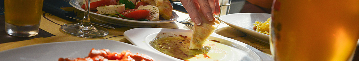 Eating Greek Mediterranean at Laterna Estiatorio + Catering restaurant in Bayside, NY.